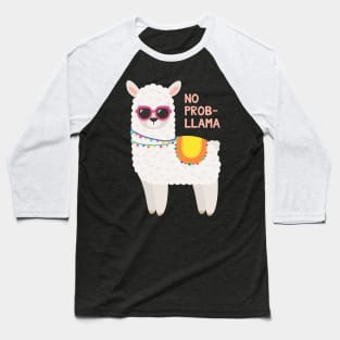 No Prob Llama - Funny Llama Baseball T-Shirt